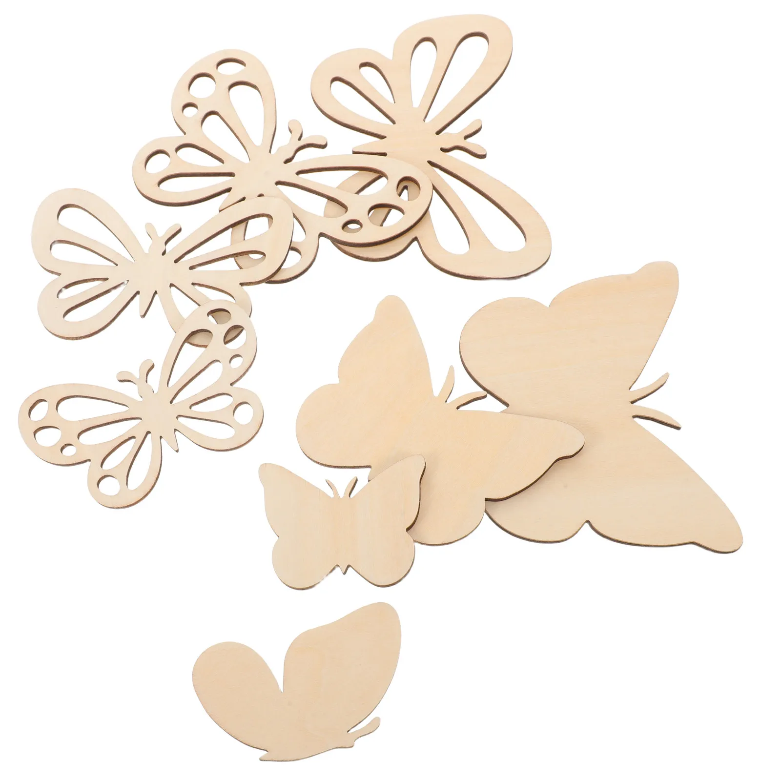 16Pcs Butterfly Wall Decor Unfinished Wooden DIY Cutouts Nursery Room Decals Hanging Decorations Decorative Butterflies