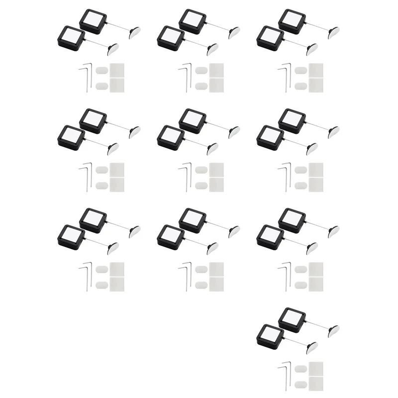 N91R-Retractable Remote Control Tethers, Remote Cable Lock , 6.6Ft /2M Remote Control Security Lock For TV And DVD 20 Pcs