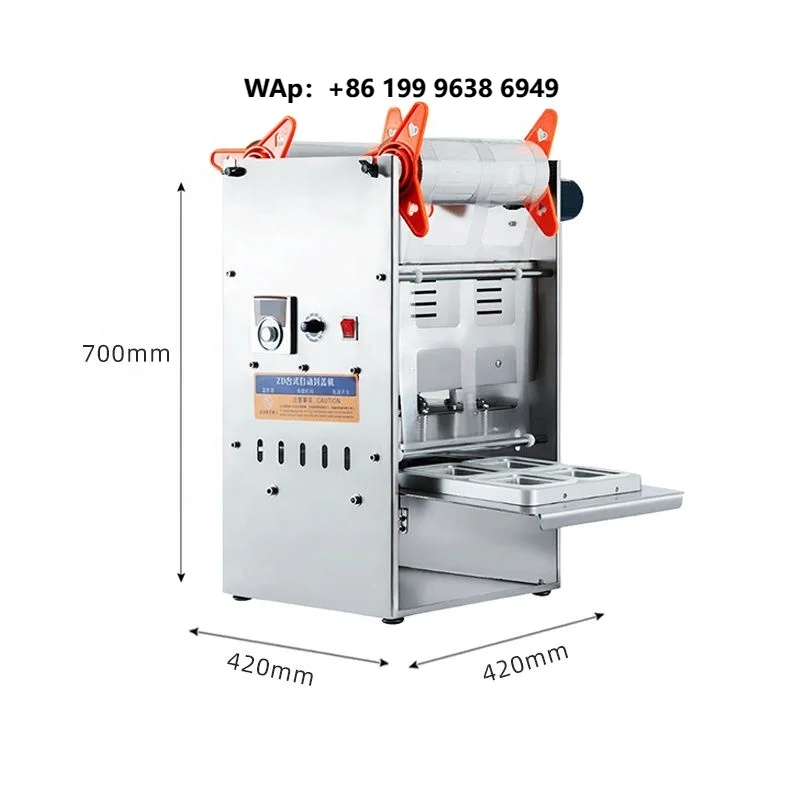Factory Direct Sell Desktop Bubble Milk Tea Coffee Cup Heat Sealing Machine Small Food Tray Sealer  for Beverages and Snacks