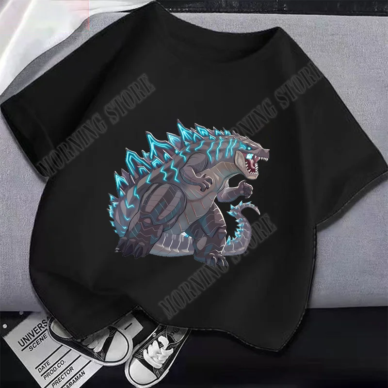 Cartoon Godzilla Clothing Patch Iron on Transfer Stickers Anime Hot Stamping Sticker Kid Clothes Bag Hat Patches Decoration Gift