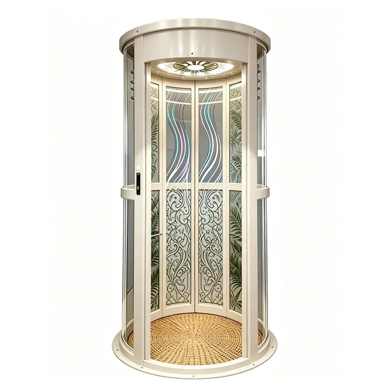 1-3 Person Home Lift Elevator Small Villa Glass Panoramic Elevator Lift Residential 3 Story Home Personal Elevator