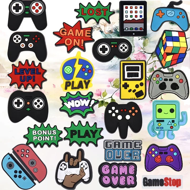 Shoe Charms for Crocs Accessories  video game Shoes Charm for Croc Decorations Pins Men Accessory Jeans Woman Clogs Clips Badges