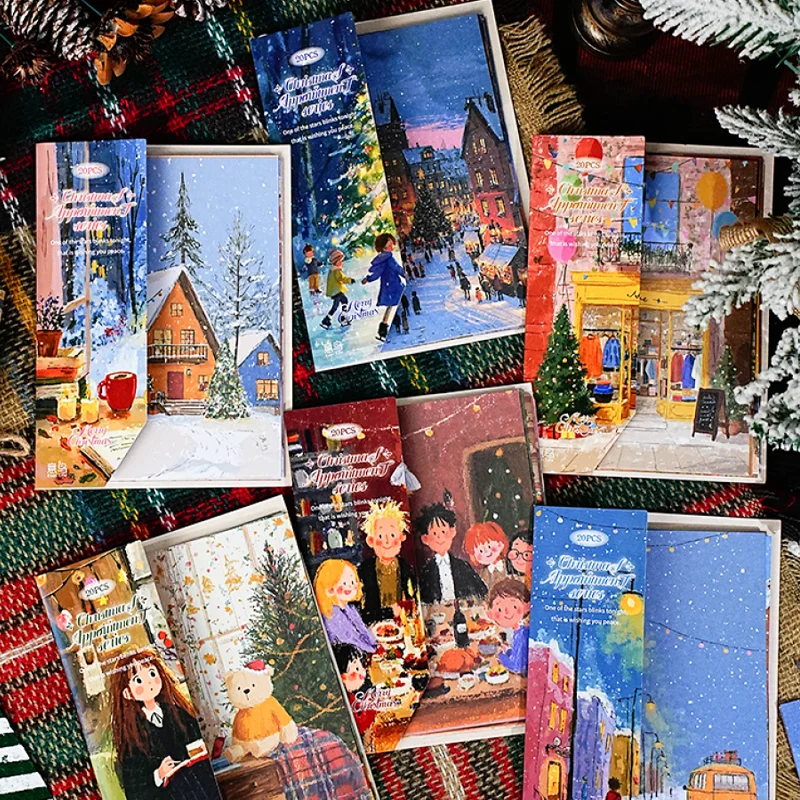 مجموعة ورق قصاصات عيد الميلاد مكونة من 60 قطعة، لوازم صنع بطاقات مذكرات منقوشة عتيقة لتزيين صفحة المجلات، مشغولات يدوية احتفالية