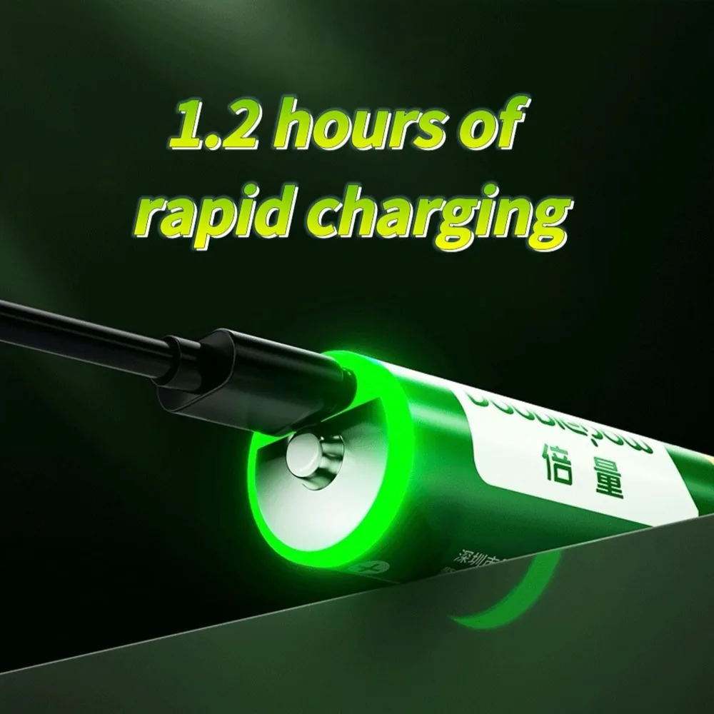 Bateria recarregável aaa de 1.5v, 500mwh, bateria recarregável de lítio usb, chip inteligente, teclado, gamepad, bateria de brinquedo