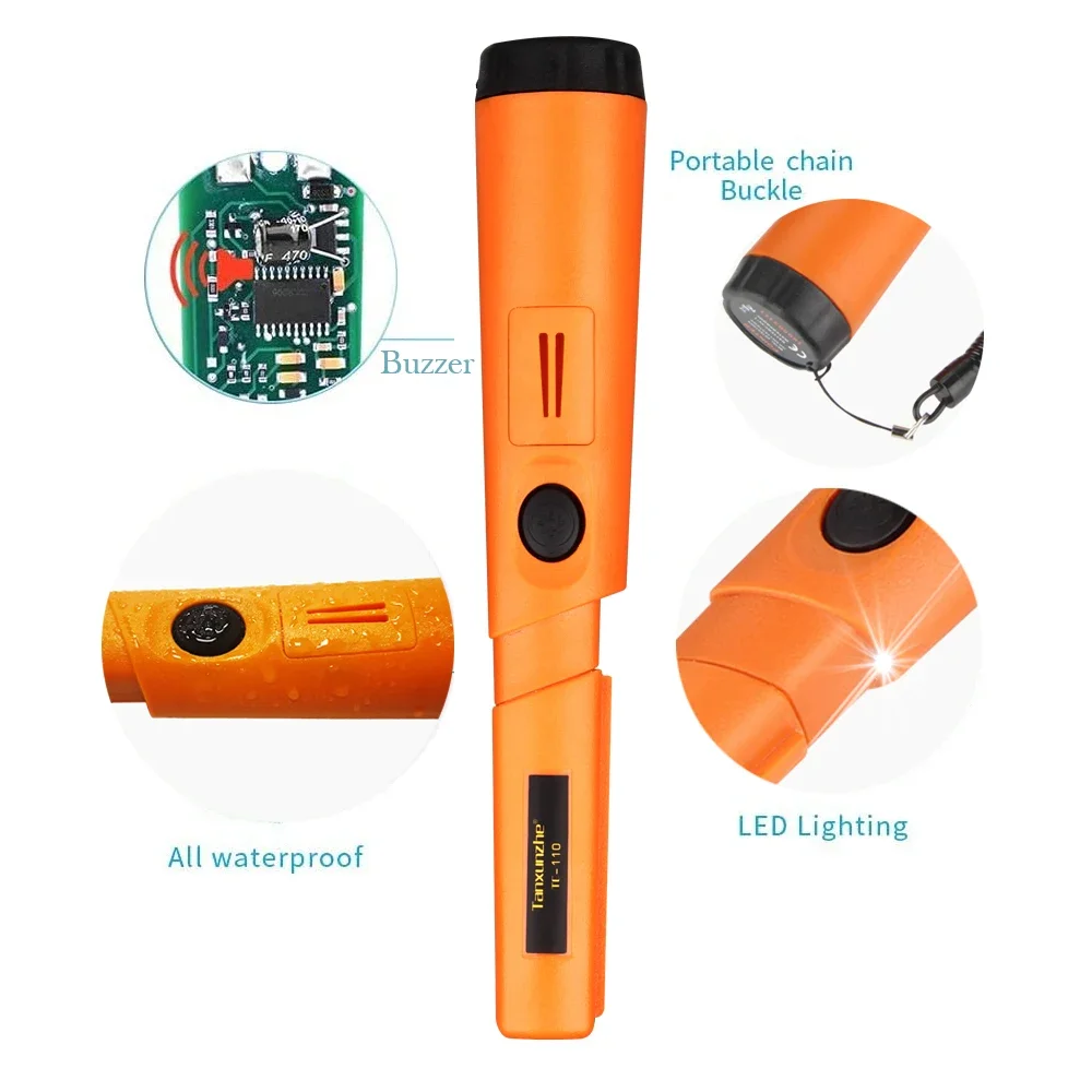 2024 New high Sensitive Metal Detector pointer Pinpointing GP-pointer IP68 waterproof Hand Held Metal Detector with Bracelet kit