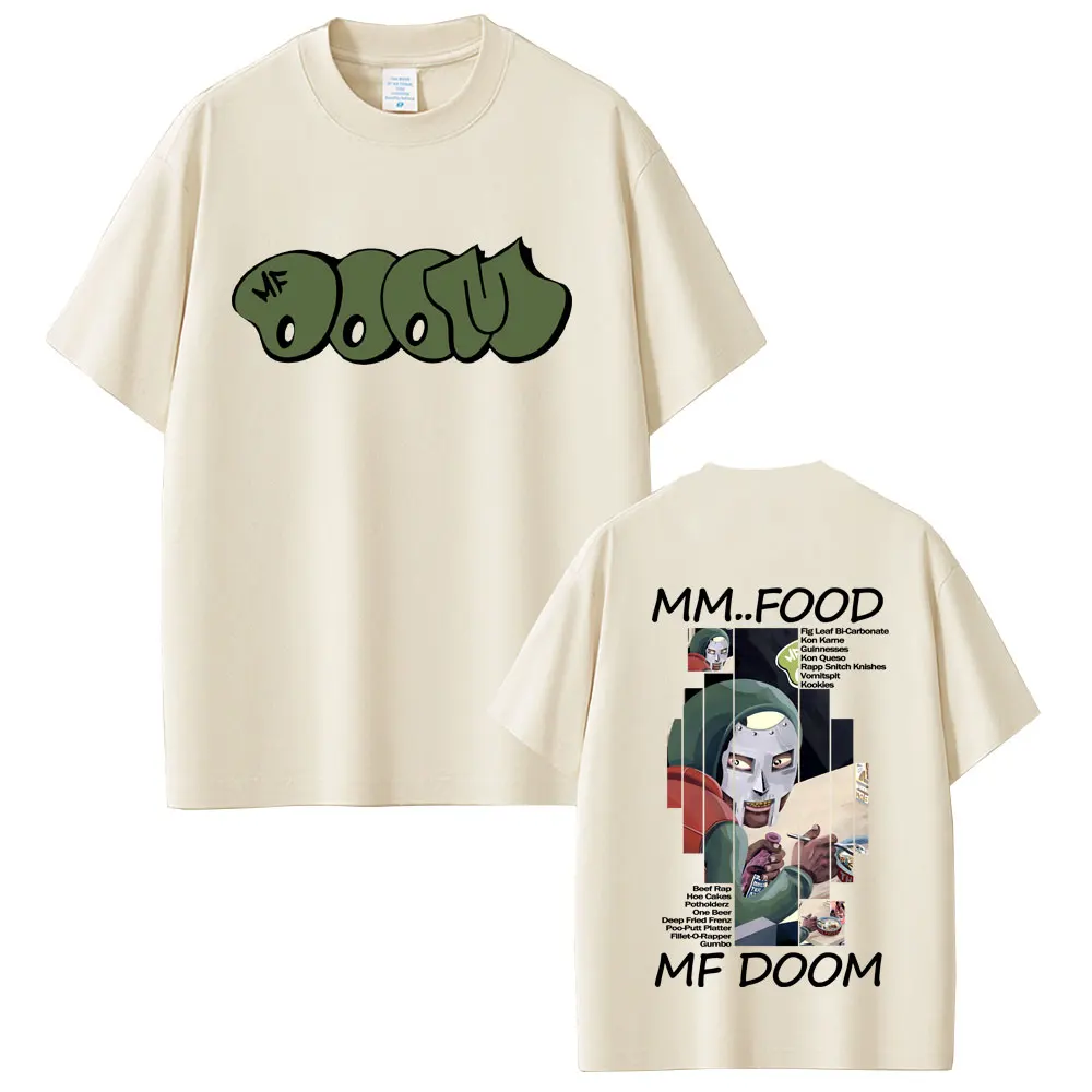 Rapper Mf Doom MM FOOD Album Graphic T-shirt Men Women Hip Hop Fashion Pop Music T Shirts Male Casual Vintage Oversized T-shirts