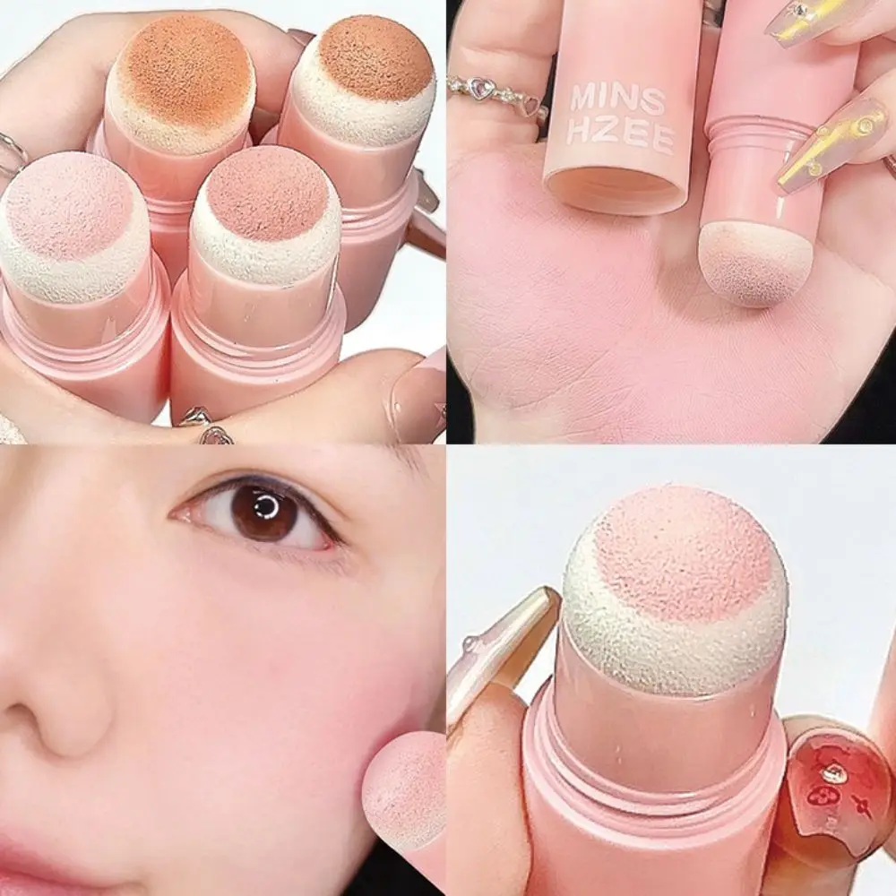 Colorete en barra de 3 colores, colorete facial hidratante mate, brillo facial, tinte para mejillas de larga duración, cosméticos de maquillaje para mujeres