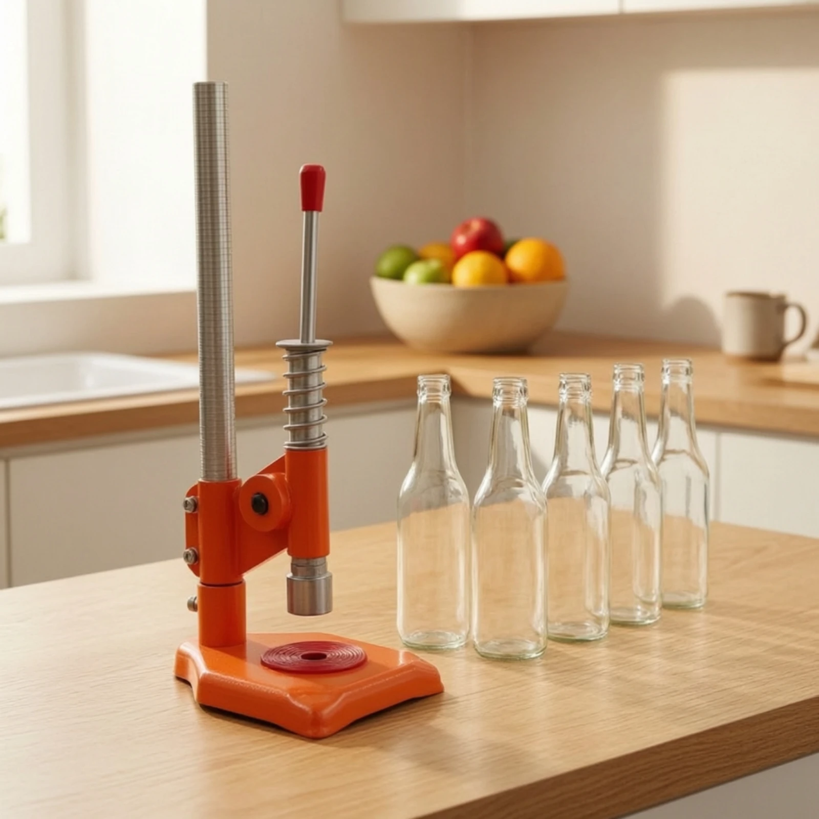 Bottle Capping Machine Metal Manual Bottle Capper Tool Desktop for Homebrewers, Home Brewing, Bottling