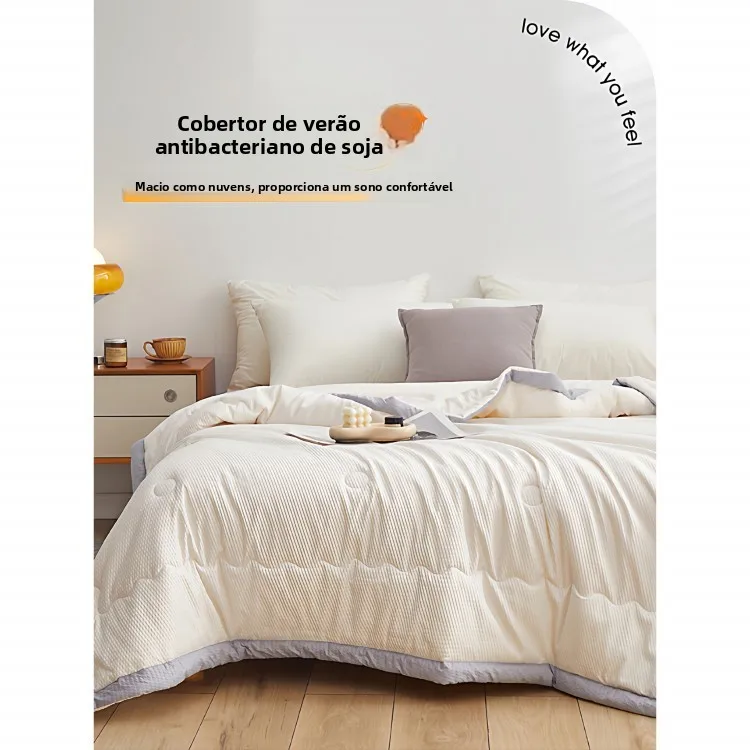 couette-climatisante-lavable-en-fibre-de-soja-pour-l'ete-pour-lit-simple-ou-double-dortoir-printemps-automne-pour-etudiants-haute-respirabilite