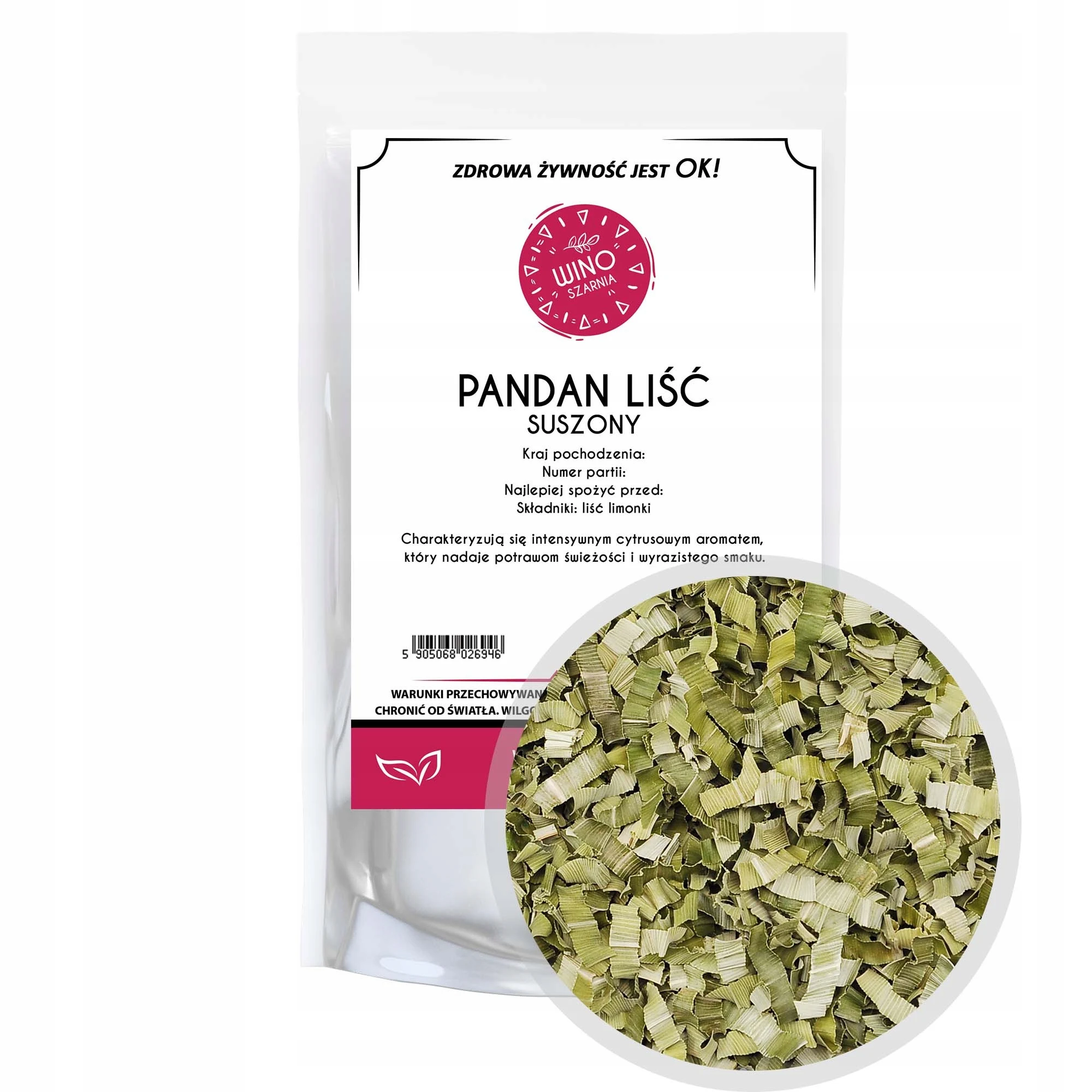 Pandanblad Gedroogde Pandanus 25g Amaryllifolius Natuurlijk aromatisch blad
