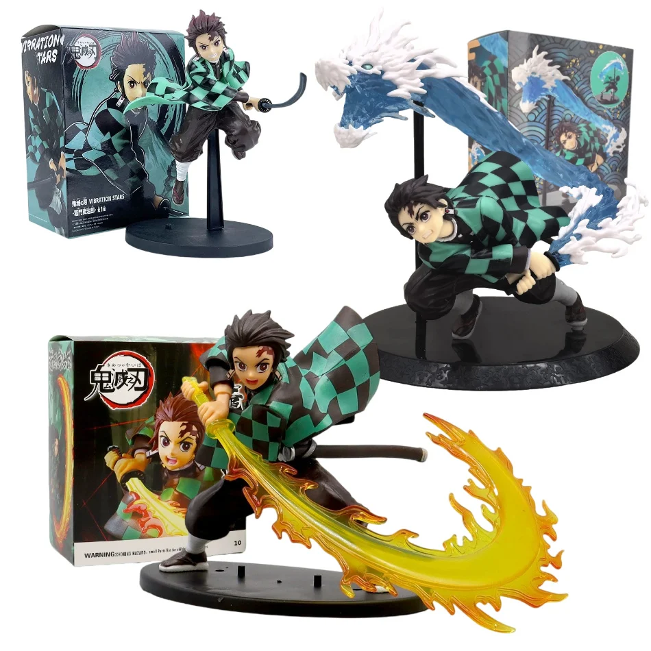 Anime Figure DemonSlayer 3 Types Kamado Tanjirou Animation Peripheral Products Decoration PVC Collection Toy For Kids Gift
