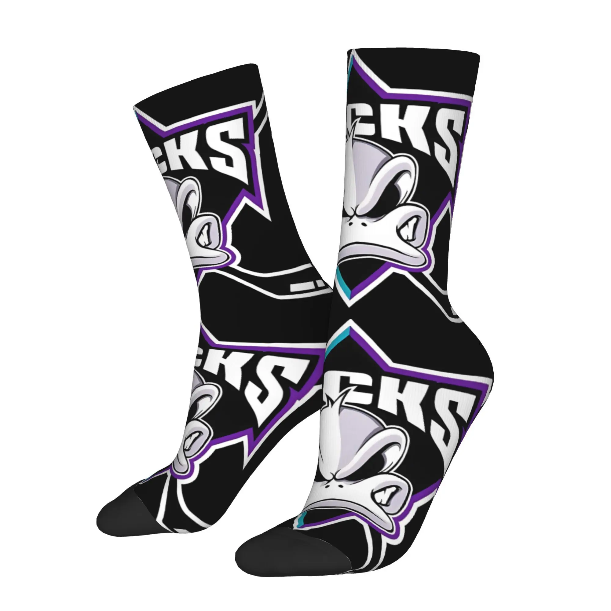 

Funny Sock for Men Duck Pattern Hip Hop Harajuku Happy Breathable Pattern Printed Crew Sock Seamless Gift