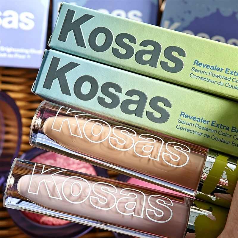 KOSAS Brand Brighten Gloss Reveal Blemish Cover Spot Concealer Liquid Foundation Powder Blusher Natural Cheek Clean Girl Makeup