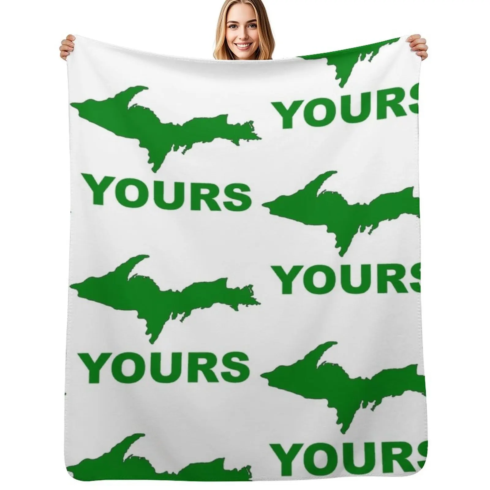 Upper Peninsula Michigan UP Yours Throw Blanket Personalized Gift Large Beautifuls Blankets For Sofas halloween Thin Blankets