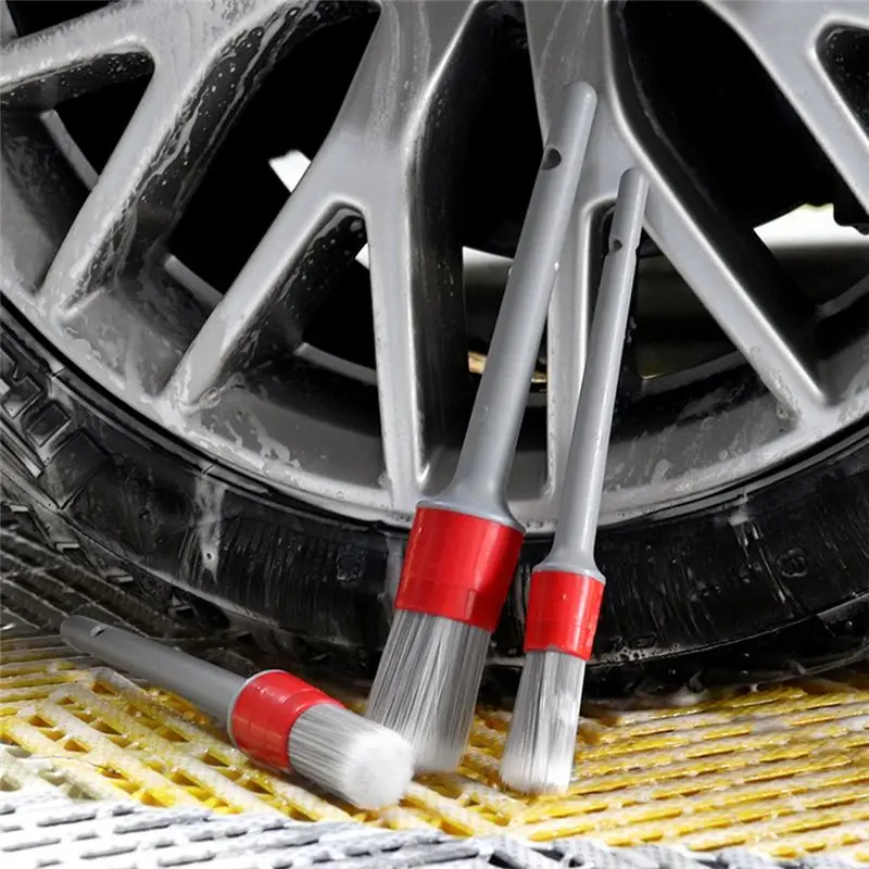 WF-Solid Sharpened Wire Cleaning Brush For Wheels,Tires, Engine Bay, Leather Seats, Door Panels