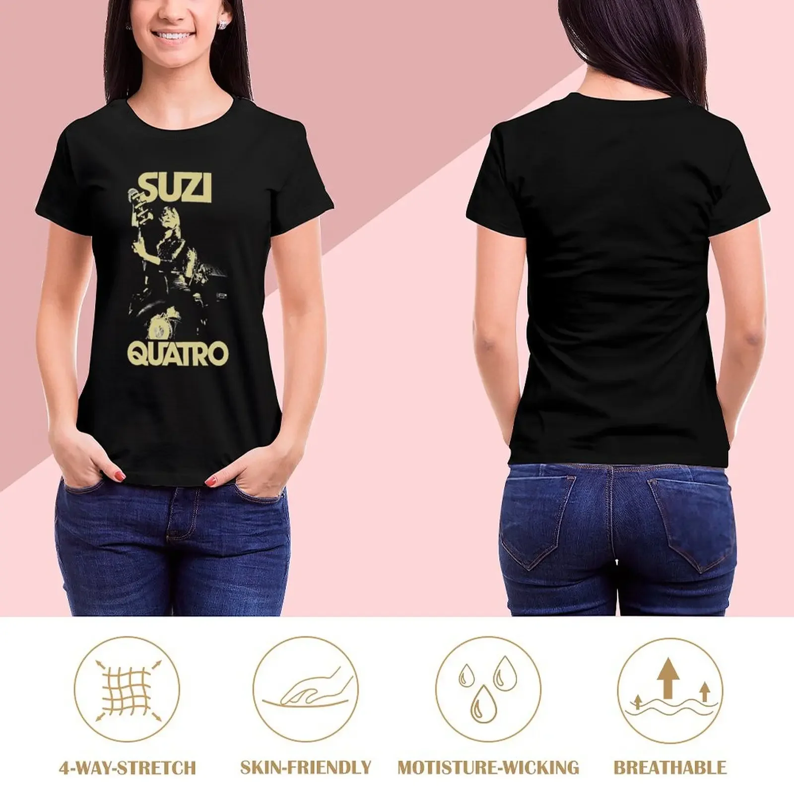 Suzi Quatro Rock and singing retro 2 Essential T-Shirt Female clothing animal prinfor plain t shirts for Women