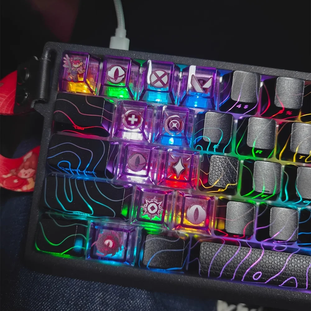 Valorant Skill Keycap 11key PC Custom Jett Clove Translucent Keyboard Cap Cherry Profile Gaming KeyCap for Mechanical Keyboard