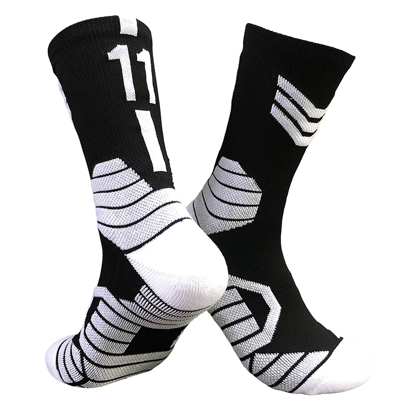 Basketball Men's Breathable Socks Professional Outdoor Number Camping Sports Socks Running Hiking Riding Skiing Wilding Sock