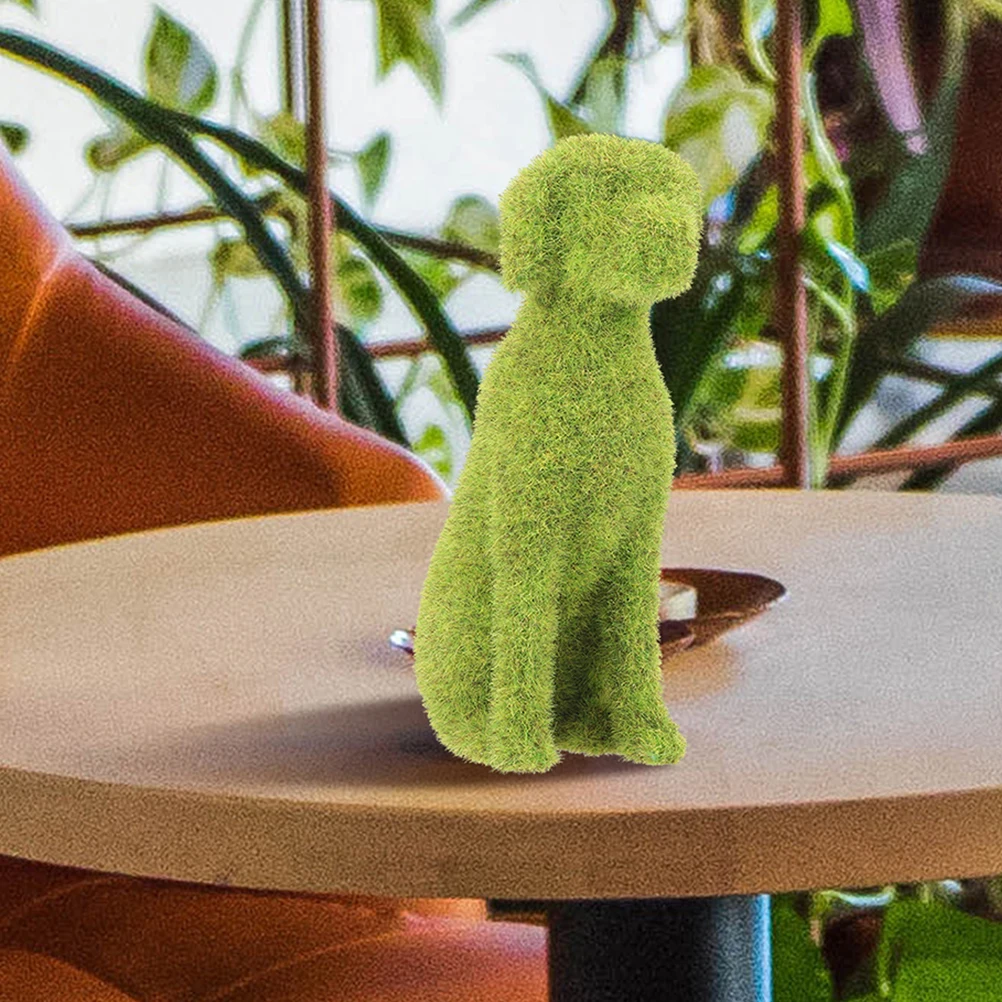 

2pcs Simulated Puppy Ornaments Flocked Animal Decoration for Home Office Garden Desktop Lawn Small Animal Figurines Gift Kids
