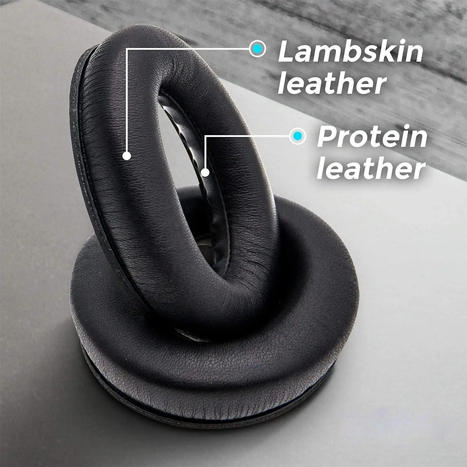 Lambskin Ear Pads Cushion, Replacement Sheepskin Earpads for Bose QC 35 II QC35 QC35ii QC25 Quiet Comfort Headphones