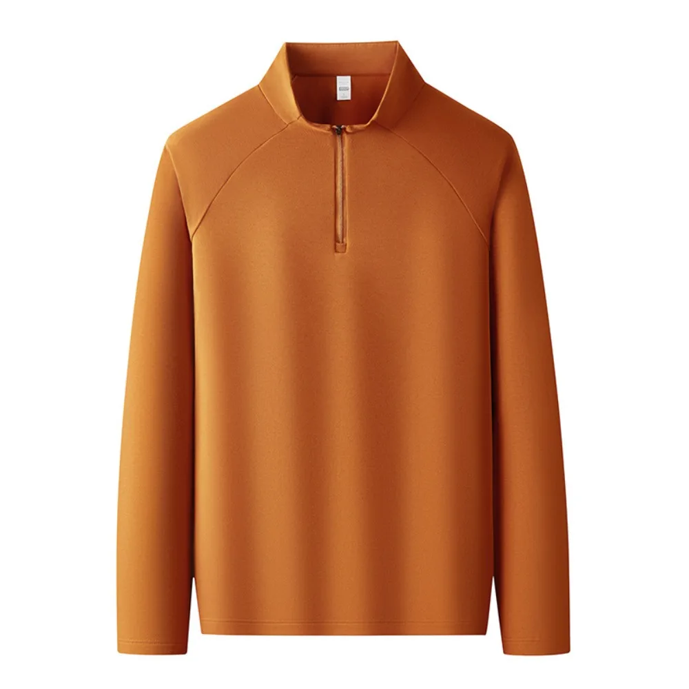 

Retem флисовый теплый осенне-зимний антибактериальный однотонный мужской свитер с длинными рукавами на молнии, простой, удобный и щедрый