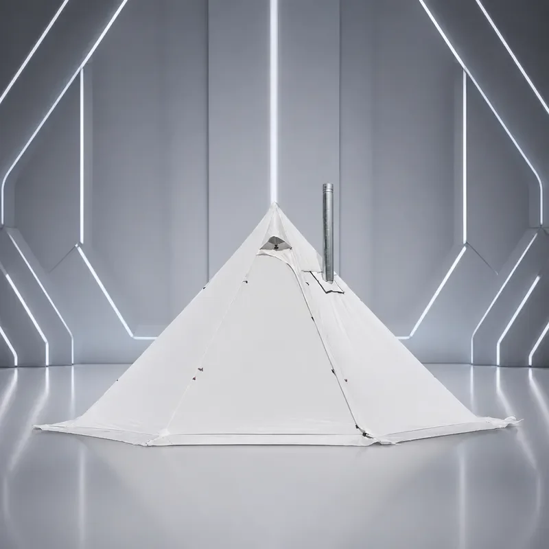 for MCETO Mituo Nylon Coated Silicon Tingxue 400PRO Winter Snow Skirt Field Camping Chimney Pyramid Hot Tent