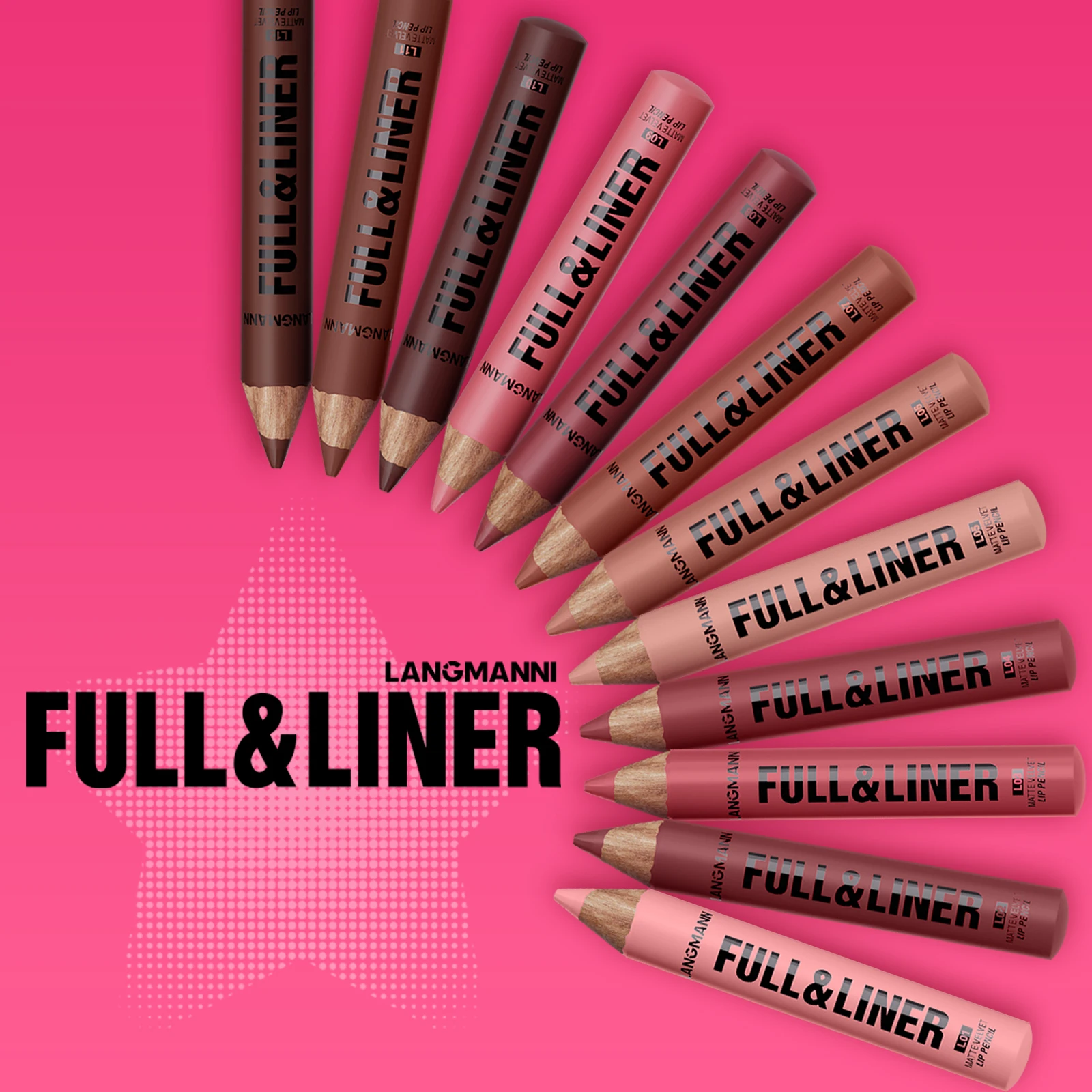 Matte Lip Liner, Lipstick, Wooden Pen Can Be Cut, Lip Liner Lasts for A Long Time,Does Not Stick To The Cup,Does Not Fade