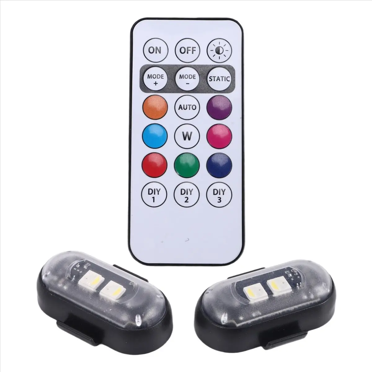 #35A (Black)4PCS Wireless LED Strobe Lights with Remote Control,Automotive Parts & Accessories