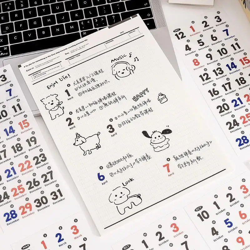 365 Days Date Label PET Stickers - Waterproof Die-Cut Stickers For Planner Journal Scrapbook DIY Hand Account Decoration