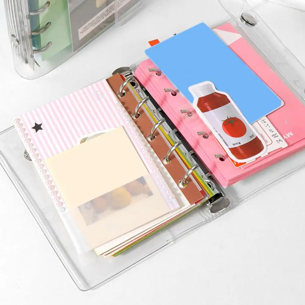 Loose-leaf Book Set Transparent Refill Pages Pvc Binder Cover Set with Anti-slip Inserts Sealing Book Mat for Diy Planner Photo