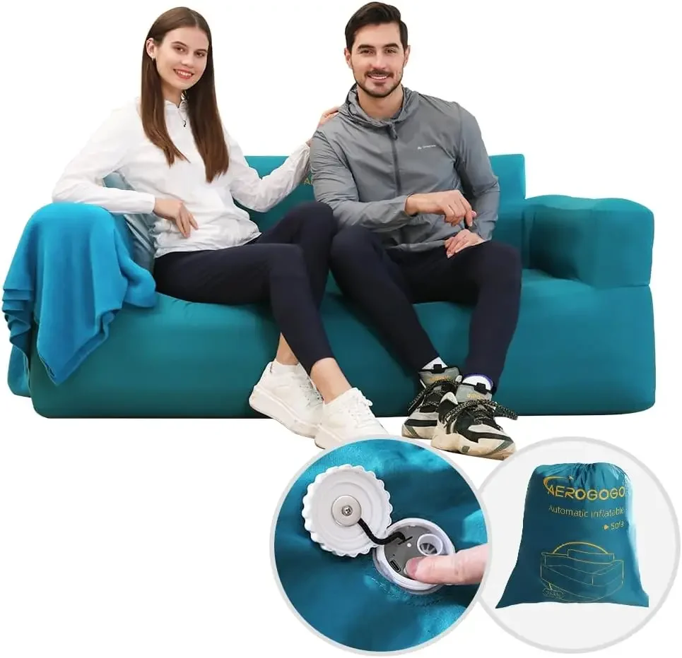 

Air Sofa BS2: One-Button Automatic Inflatable Sofa Outdoor Inflatable Sofa Patio Sofas (Loveseat)