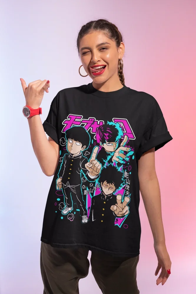 Mob Psycho 100 Manga Strip Anime Manga Gift Unisex Shirt T-Shirt Wszystkie rozmiary Graficzne koszulki Odzież damska Oversized T Shirt