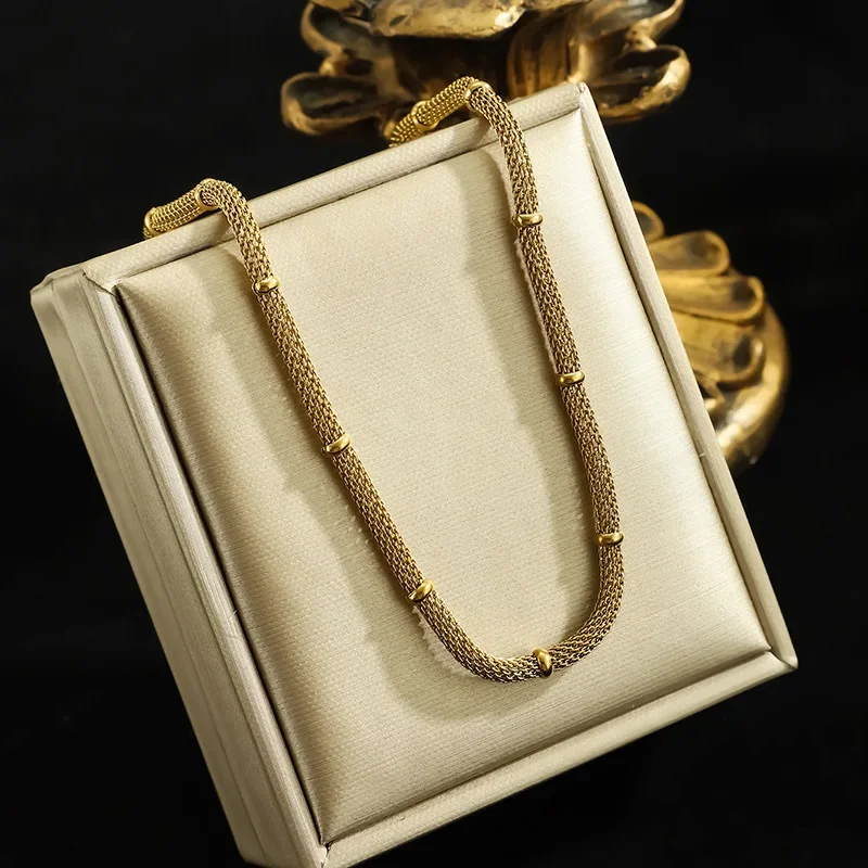 316L Stainless Steel Chain Necklace For Women Gold Color Minimalist Thick Chain Choker Hip Hop Jewelry Party Gifts New In