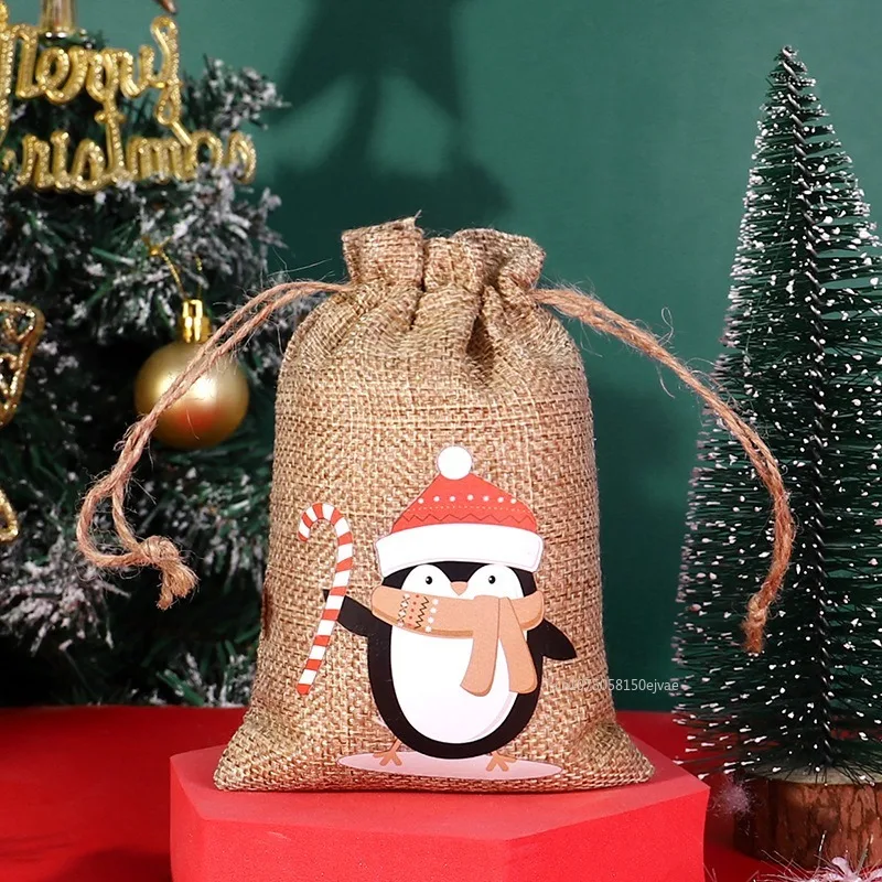 Sacs de Calendrier de l'Avent de Noël, Compte à Rebours de 24 Jours, Sacs-Cadeaux de Bonbons avec Chaîne de Proximité pour Enfants et Adultes