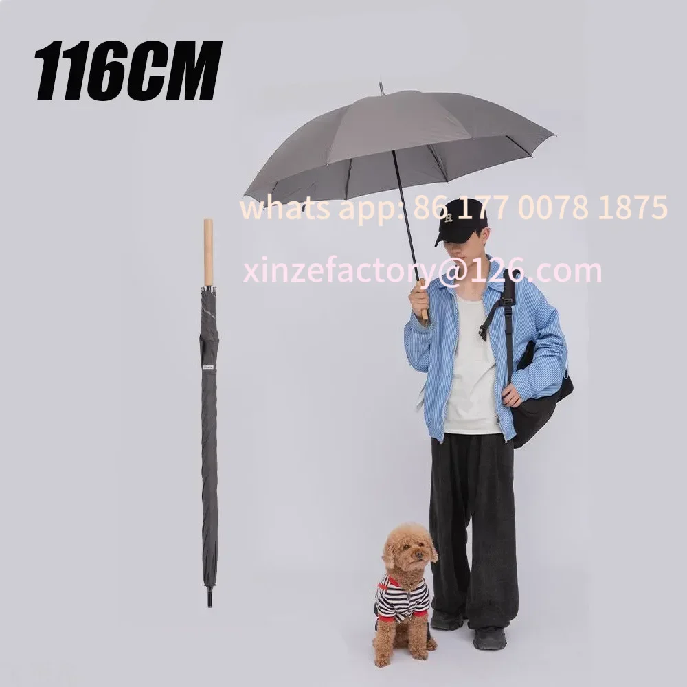 Customizable Carbon Fiber Ultralight Large Long Umbrella Windproof Rainproof UV Portable Family Umbrella 87 Grams Men's Business