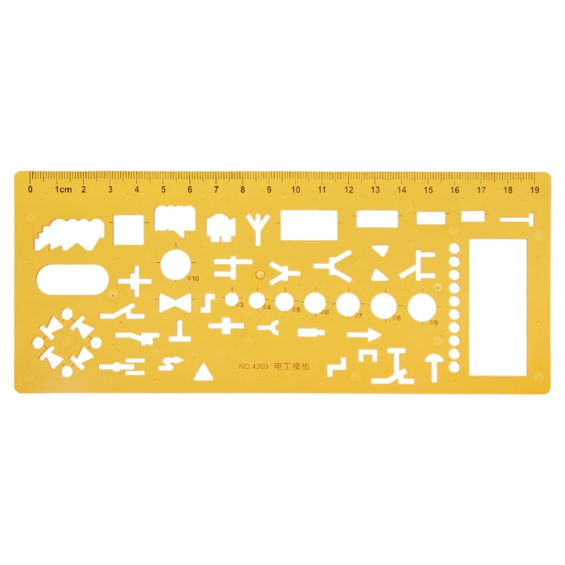 K Resina Modello geometrico rotondo Righello Stencil Disegno Strumento misurazione Studenti Dropship