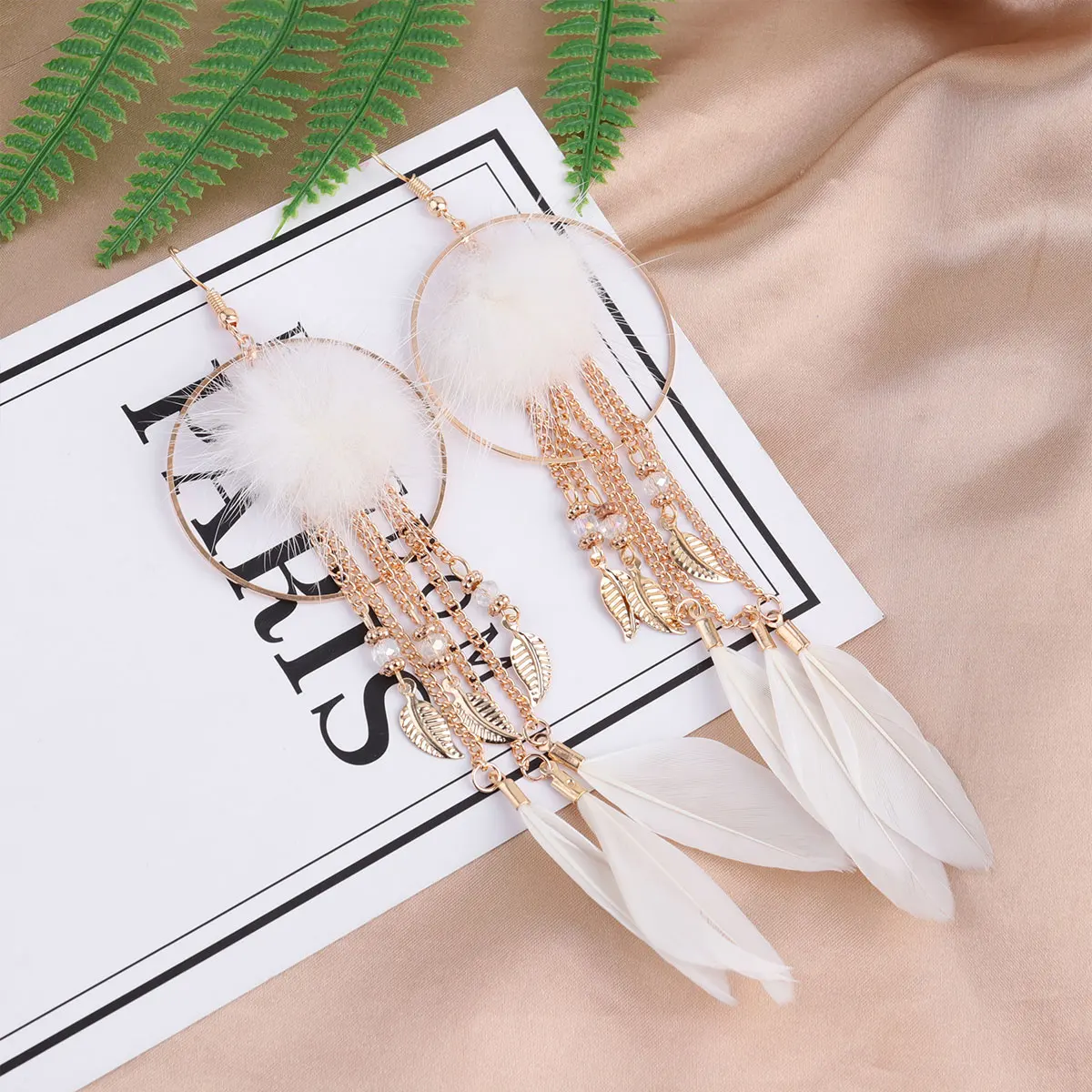 

Retro Tassel Earrings Attractive Tassels Eardrop Autumn and Winter Women Daily Wear