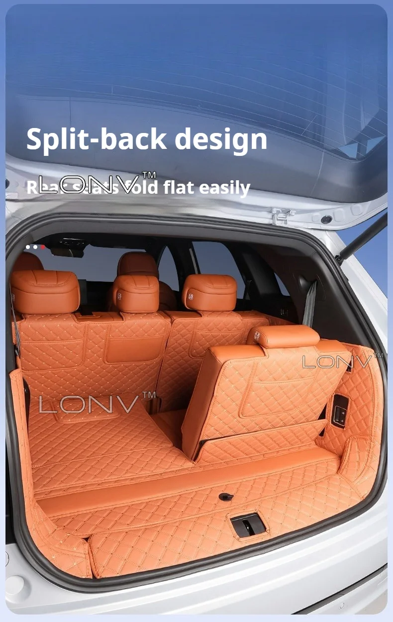 For for Soueast S08 DM S08 i-DM 2026 2027 2025 Car Rear Trunk Mats Full Coverage Leather Cargo Liner Boot Carpets Accessories