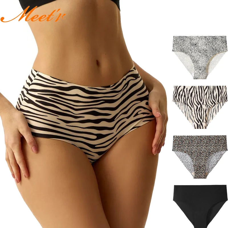 Meet'r  Oversize Underwear Panties Breathable Skin Friendly Lingerie Cotton Mid-rise Stretch Tummy Control Briefs
