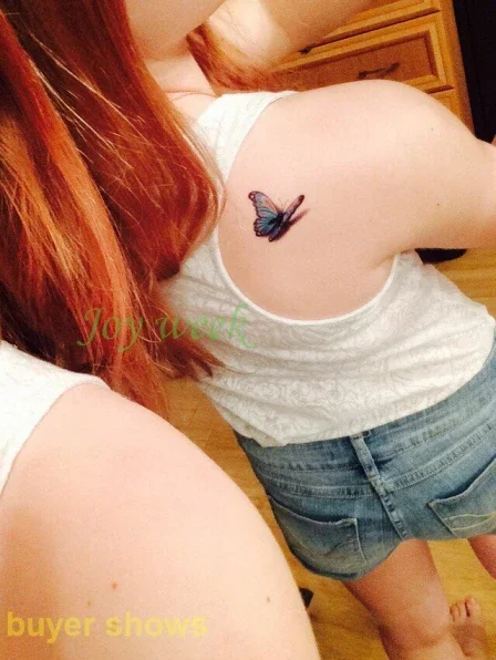 Temporary Tattoo Sticker 3D butterfly tattoo girl small size tatto stickers flash tatoo fake tattoos Waterproof  Body Art