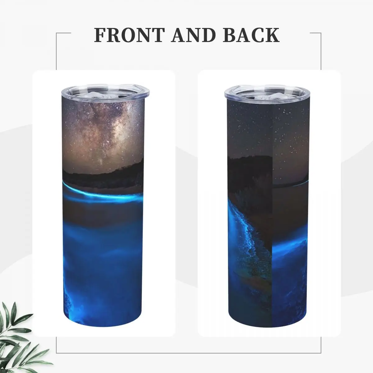 Milky Bioluminescence - 2nd Edition Stainless Steel Tumbler Vacuum Insulated Mug Thermal Cold Bottle Straw With Lid 20oz
