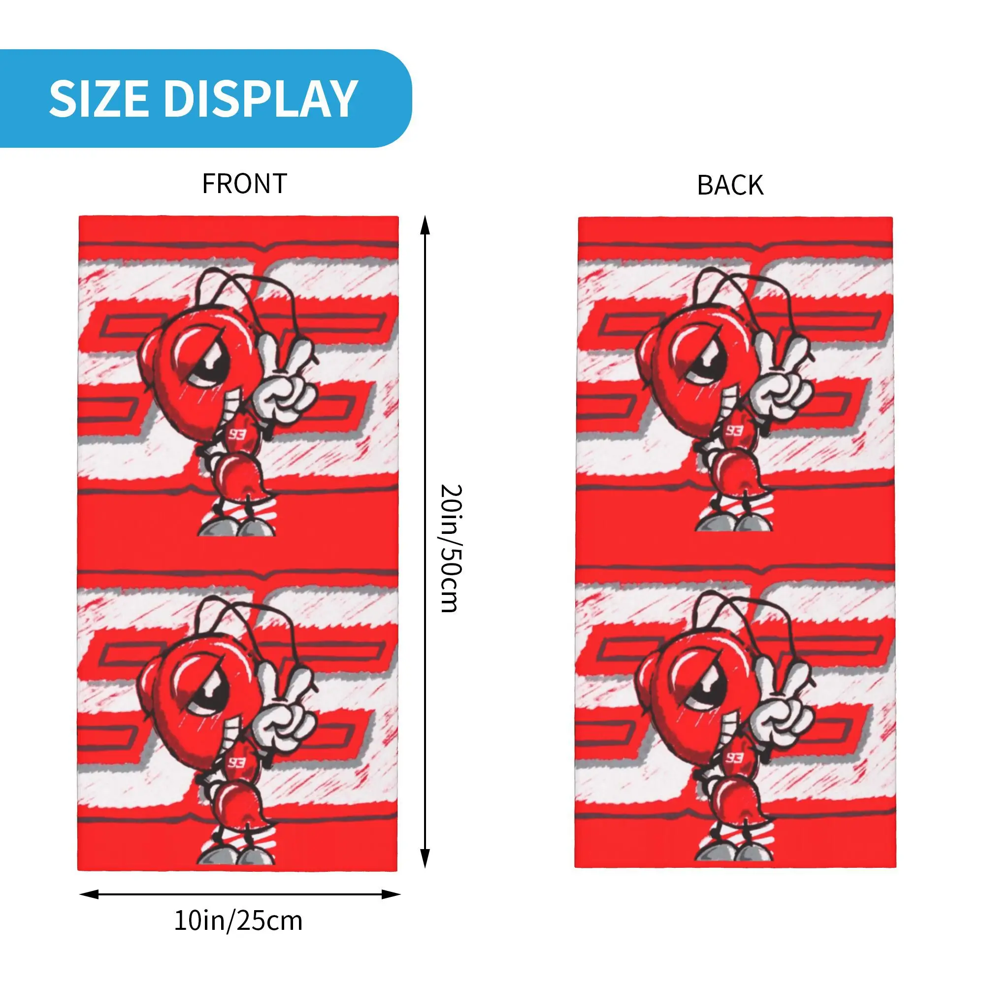 مخصص M-Marcs سباق السيارات 93 باندانا الرقبة أدفأ الرجال النساء الشتاء التزلج وشاح أنبوبي الجراب دراجة نارية واقي الوجه