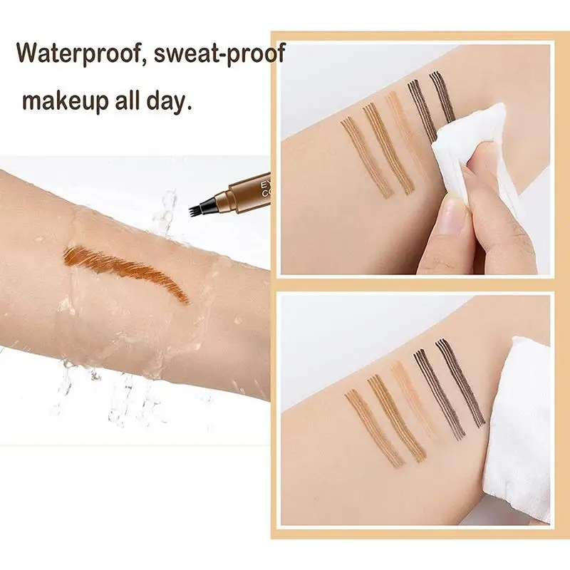 5 Colors Brow Pencil Natural Microblading Eyebrow Pencil Long-Lasting Eyebrow Makeup Cosmetic Waterproof Eyebrow Marker Pen