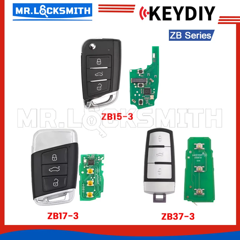 MR.LOCKSMITH KEYDIY ZB15-3 ZB17-3 ZB37-3 Universal Smart Key for VW MQB Bora Passat Lavida Magotan T-Roc Tiguan Teramont Type