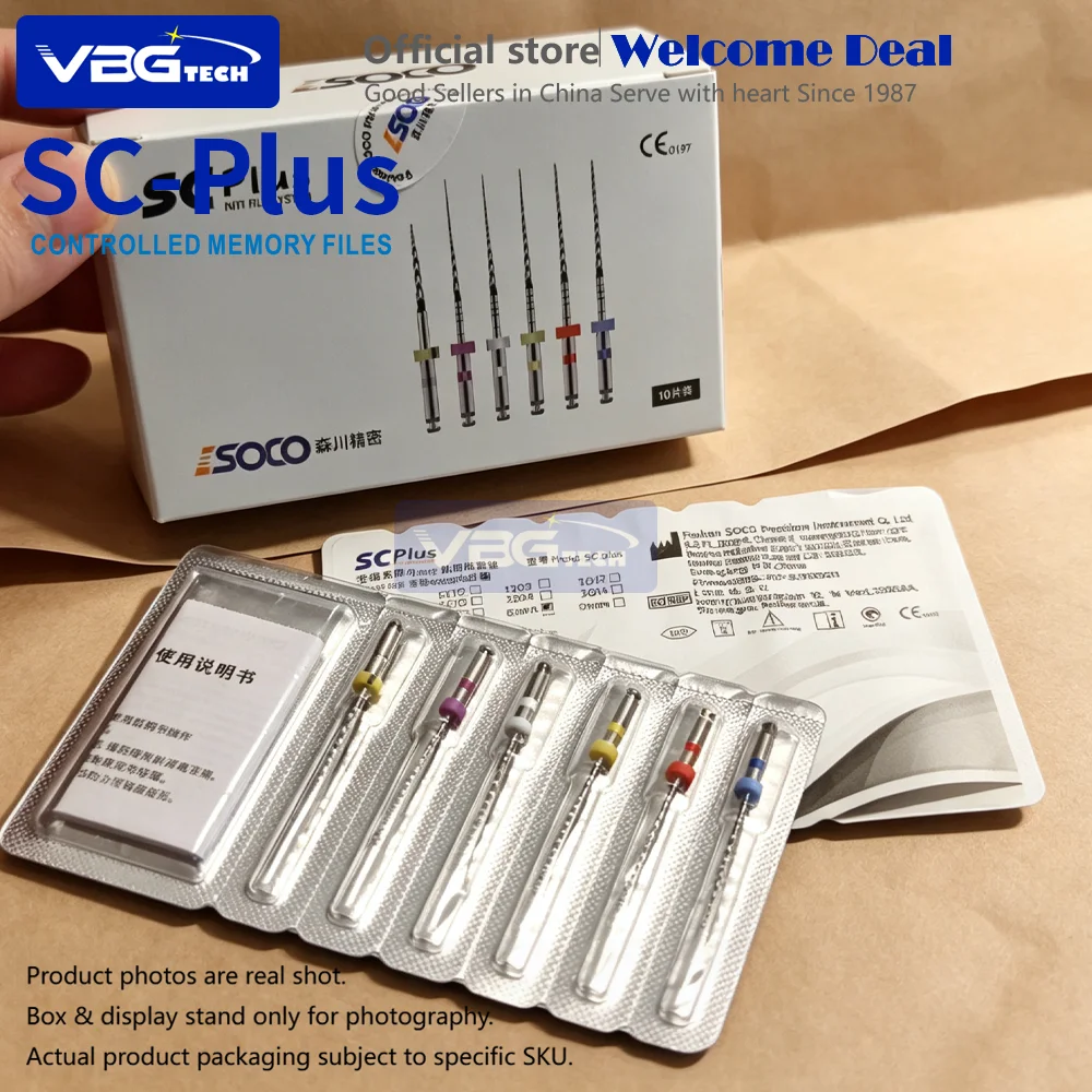 Heat-Activated Rotary Nitinol Tooth Pulp Files 25MM Dental SOCO SC PRO Plus Root Canal File Thermally Activated Nickel-Titanium