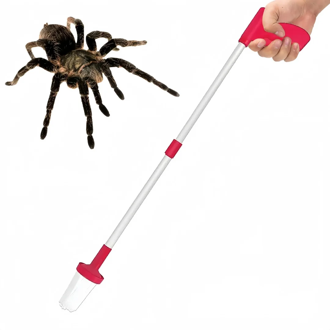 Foldable Long-Handled Spider Catcher, Cockroach Clip, Household Indoor and Outdoor Insect Picking Tool, Spider Trap
