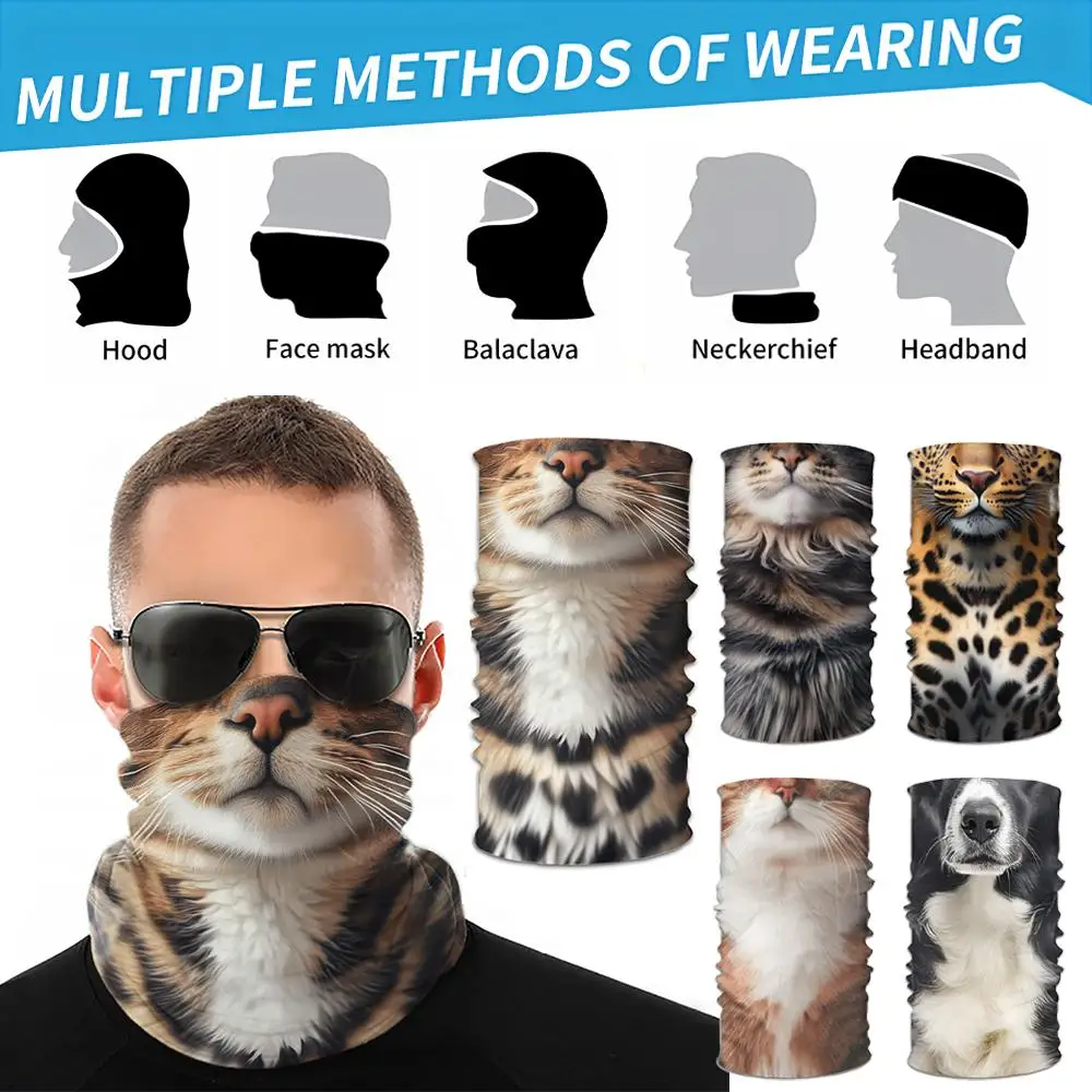 

Funny Animal Graphic Face Mask Cycling Hiking Climbing Outdoor Sports Headband Fashionable Creative Multifunctional Headwear