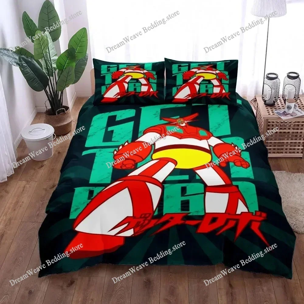 3D Print Shin Getter Robot Duvet Cover Set King Queen Double Full Twin Single Size Fashion Polyester Bedding Set Luxury Gift