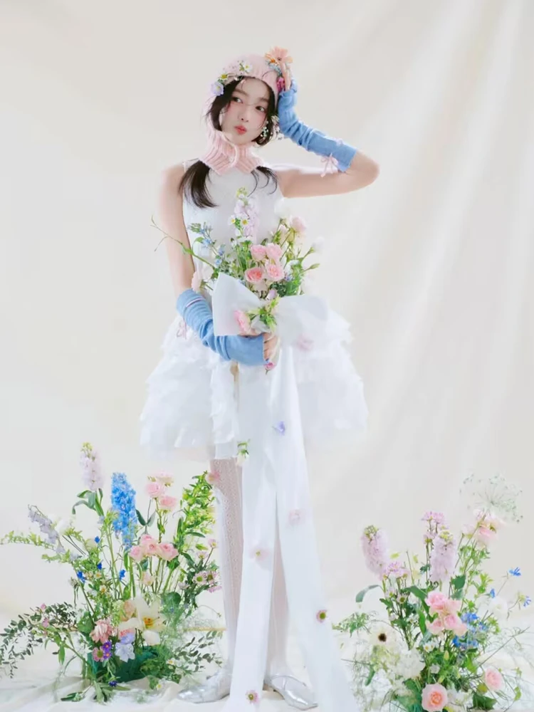 

Sweet Cute Spring Flower Girl Art Photo Costume 2026 New Theme Korean Style Photography Studio Clothing Ladies Fashion