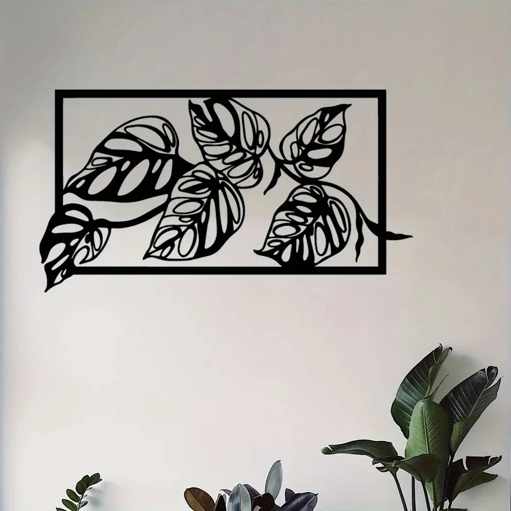 CIFBUY Metal Leaf Wall Art 3D Iron Sculpture Rustproof Nature Decor Rustic Outdoor Garden Home